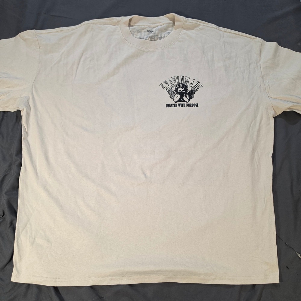 Fashion Nova Men Heavenmade Masked Angel Graphic T-Shirt Off White 3XL